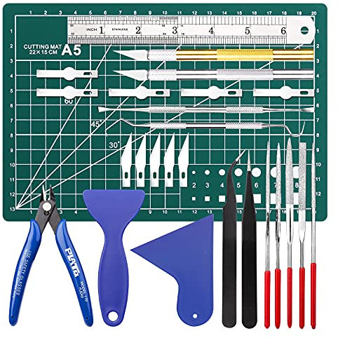LUCKNIGHT 25 Pièces Gundam Modèle D'outils Kit, Outils de Modélisme, Outils de Base du Modeleur, pour Modèle de Base Réparation, Construction, Fixation
