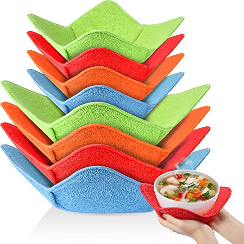 Patelai 8 Pieces Cozy Microwave Safe, Microwave Plate Holders, Hot Bowl Holders (Classic Style)