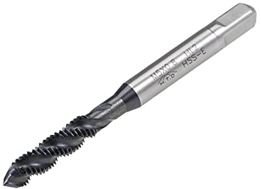 sourcing map M5 x 0,8 Taraud à Fileter Spirale Cannelure Métrique H2 Hss | Machine Nitruration Recouvert Rond Jarret avec Carré Embout H2 Tolérance