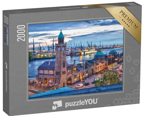 puzzleYOU: Puzzle 2000 Teile „Hamburger Hafen, Deutschland“ – aus der Puzzle-Kollektion Hamburg, Deutsche Städte