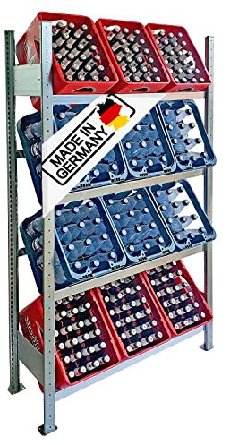 Lagerknecht Getränkekistenregal 12 Kisten Made in Germany professionelle Ordnung für Kisten; Regal für Getränkekisten, Getränkeregal, Wasserkistenregal, Bierkistenregal