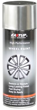 EASTUP Premium Metallic Chrome Acrylic Enamel Wheel Paint - Brilliant Finish, High Durability, Fade-resistant, Quick Drying Rim Coating Spray Paint.