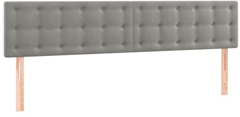 vidaXL Sänggavlar ljusgrå 200x5x78/88 cm sammet