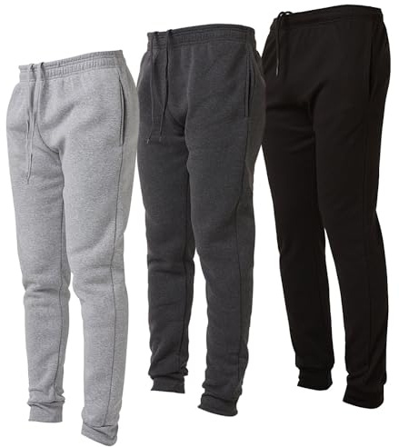 Ultra Performance 3 Pack Mens Joggers Mens Athletic Sweatpants with Pockets for Men, Small - 3X