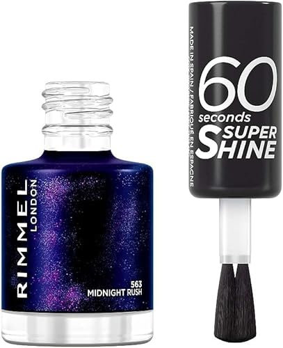 Rimmel London, 60 Seconds Super Shine, smalto per unghie, 563 Midtnight Rush, 8 ml