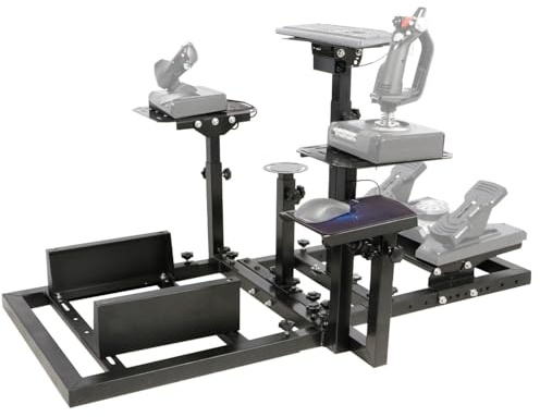 Dardoo Flighting Simulator Cockpit Multifunctional Fit for Thrustmaster HOTAS Warthog T150, for Logitech G920 G923 Wheel Stand Not Including Wheel, Pedal, Handbrake, Throttle, Joystick and Seat
