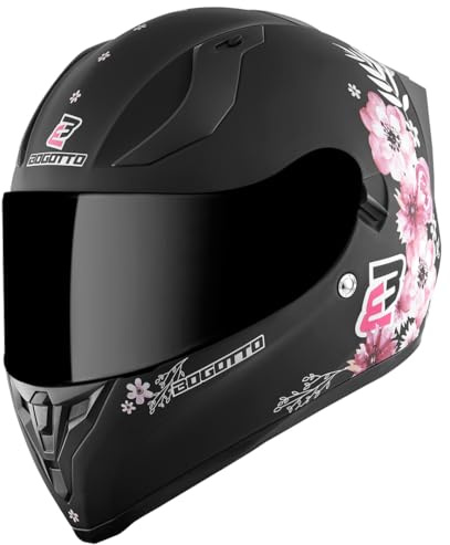 Bogotto H128 Fiori Helm, schwarz/pink, L