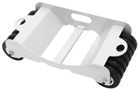 gegeweeret Auto-Rangierhilfe mit Transportschale - 2041kg Tragkraft für PKW - inkl. Wagenheber & Reifenwechsel-Set - platzsparend & robust (Silber)