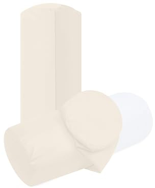 npluseins unifarbene Kissenbezüge im Doppelpack und dezentem Design 1154.1498, ca. 40 x 15 cm, Natur