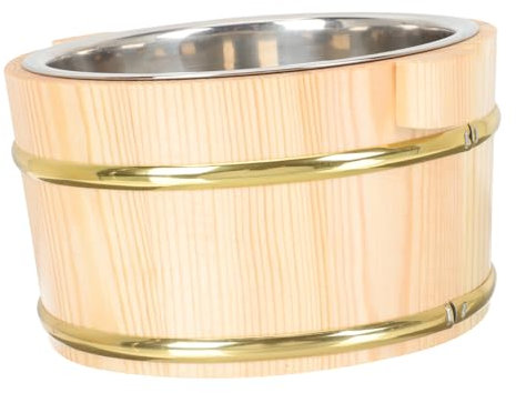 CIYODO Wooden Food Storage Bucket for Sushi Rice Bowl Inner Liner for Kitchen Salad Serving and Kitchen Accessory