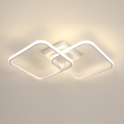 Toolight 42W 4725LM Plafon LED Techo Moderno, Lamparas de Techo Salon Cuadrado Luz Natural 4500K, Luz de Techo Acrílico 64cm para Salón Dormitorio Cocina Pasillo, Blanco