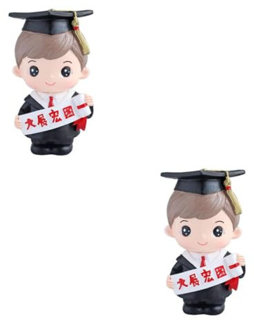 Alasum 2stücke Graduation Cake Topper Für Doktoren Niedliches Desktop Ornament Und Dekoration Für Abschlussfeiern Und Desserts Für Feiern Und Besondere Anlässe