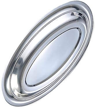 Cabilock Piatto in Acciaio Inossidabile per e Vermicelli Piatto da 28 Cm per Feste e