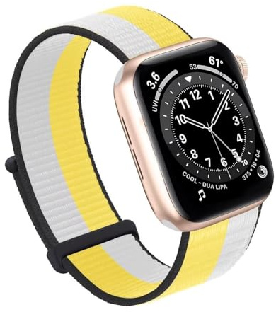IRFKR För Apple Watch Band 49MM 45MM 44MM 42MM 41MM 40MM 38MM, Dam Herr Sport Nylon Loop Band För IWatch Series Ultra 8 7 6 5 4 3 2 1 SE(Oat,38/40/41mm)