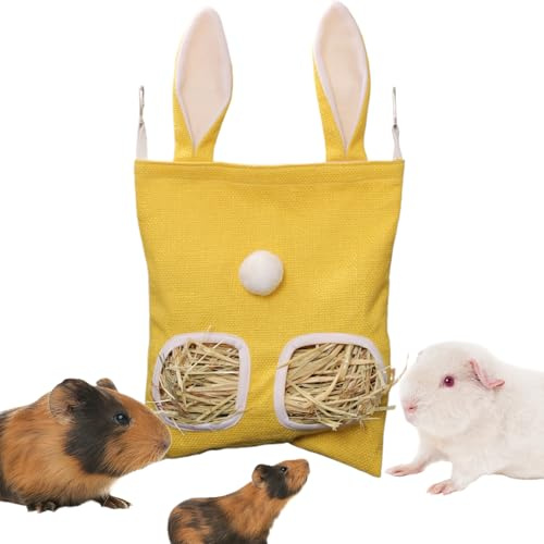 Kanin Hö Holder,Hömatare för Kaniner med 2 Hål | Kapacitet Tuggssäker Foderförvaring Automat För Chinchilla Hamster Kaniner Smådjur