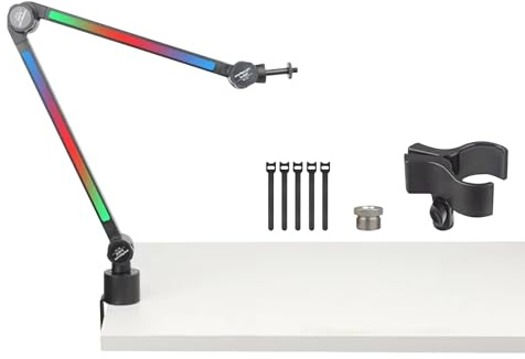 Heavy Duty Overhead Microphone Arm Featuring Easy Assembly Folding Mic Stand For Professional Vlogging Food Crafting Video Mount