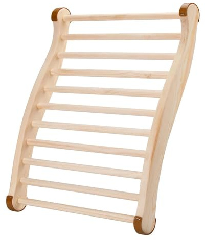 Basturyggstöd Slitstarka halkfria dynor och naturlig tallskog - Ryggstöd for infraröd bastu och ångbastutillbehör Lyx - Perfekt for vardagen(Backrest-B)