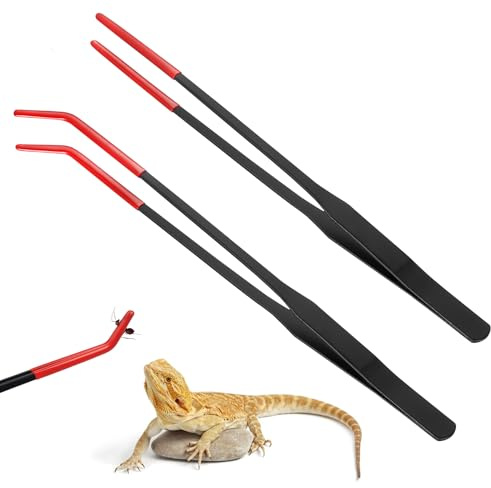 Zhujiehigh 2 Stück Aquarium Pinzette Set, Gerade und Gebogen | Ideal für Aquarium und Terrarium, Futterpinzette gerade und gebogen, für Pflanzen und Zubehör, Edelstahl.