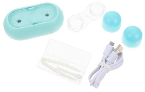 HOMSFOU Pulitore Automatico per Lenti a Contatto Custodia in Pvc Blu Portatile Efficiente Rimozione delle Impurità Tecnologia Avanzata Design Adorabile e Compatto