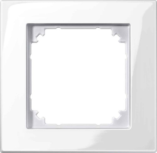 Merten M-PLAN II-Rahmen, 1 Fach, bündiger Einbau, polarweiß glänzend, 503119