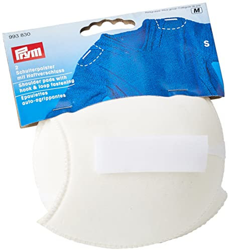 Prym PRYM_993830-1 Shoulder Pads Raglan with Hook and Loop Fastening White S