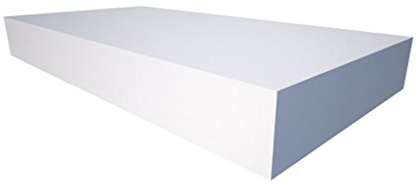 Akustikschaum Plattenabsorber glatt aus Basotect® weiß - 100cm x 50cm x 12cm - mit Selbstklebeausrüstung