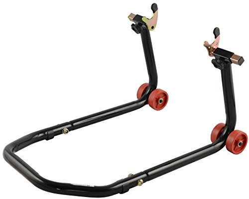 Cavalletto Moto Solleva Posteriore a Forchetta Regolabile Nero