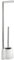 WENKO Brosse WC sur pied Mod. Avola blanche | Stand WC-Porte brosse 2 en 1 avec support papier toilette inox | Design moderne en métal et plastique | DIM (l x h x p) 13 x 70 x 16 cm | Blanc