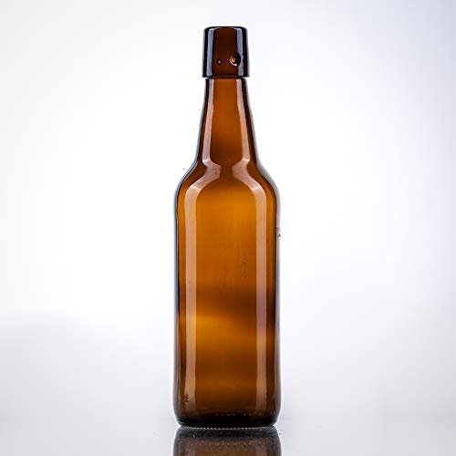 12 bottiglie di birra da 500 ml, marrone con tappo a leva, 12 bottiglie di vetro da 500 ml, in confezione perfetta come bottiglie da 500 ml, bottiglie da liquore da 500 ml.
