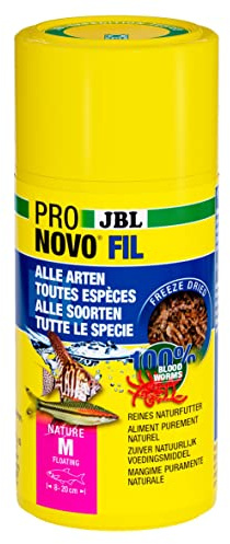 JBL PRONOVO FIL, Rote Mückenlarven, Leckerbissen für alle Zierfische von 3-10 cm, 100 ml