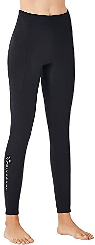 Wetsuit Pants Women Men Neoprene Long Pants 2MM Diving Swimming Surfing Leggings, 3MM 1.5MM Swim Tights Pant Wetsuits Shorts Warm Sun Protection for Snorkeling Scuba Water Sports (2mm Women, XL)
