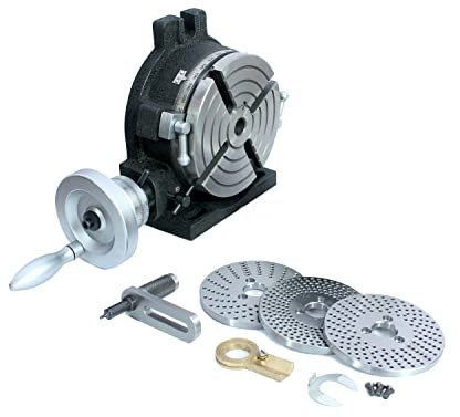 HV6 /150 mm /6 Inches-4 Slots Rotary Table & Steel Dividing Plates Set with Free Manual-Milling Indexing Kit