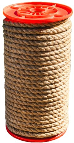 HELPMATE – Hanfseil 14 mm × 50 m – naturbelassene Hanfschnur aus 100% Naturfaser – für Bastelarbeiten, Deko & Kunsthandwerk – biologisch abbaubar & recyclebar – Alternative zu Juteschnur