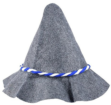 Schramm® 1 Stück Seppelhut blau-weiße Kordel Filzhut Bayern Trachtenhut Seppelhüte Hut Bier