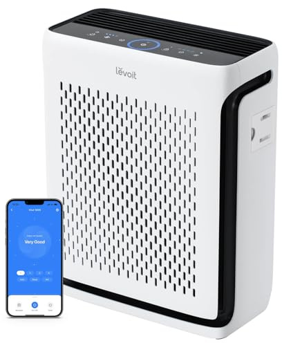 LEVOIT Air Purifier for Home Large Room Up to 1073Ft² with Air Quality Monitor, AHAM VERIFIDE, Smart WiFi, Washable Pre-Filter, HEPA Sleep Mode for Pets, Allergies, Dust, Pollen, Vital 100S-P, White