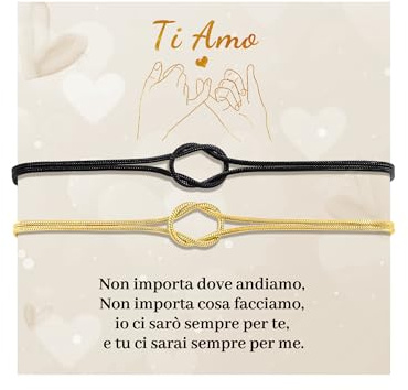Cheerslife 2 Pcs Regali di Coppia Bracciale Coppia Regalo Anniversario