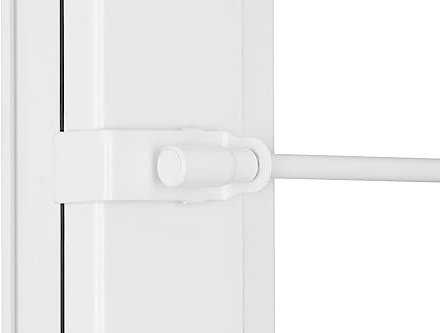 RENA Teleskopstange Klemmstange für Gardinen - 45-75 cm Gardinenstange - Ausziehbar ohne Bohren - Metall - Weiß