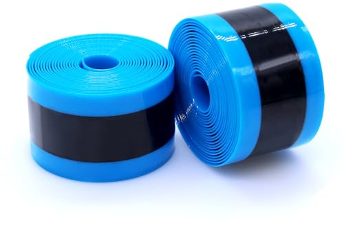 TETEWEVER 2 Pezzi Nastro Antiforatura Bici, Fodera per Pneumatici per Bicicletta MTB, Contro Forature Bicicletta, Compatibile Con 12, 16, 18, 20, 24, 26, 27 Pollici, Blu
