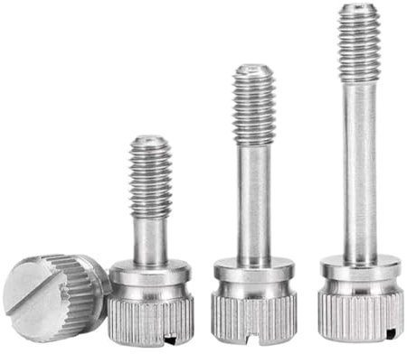 Schlitz-Handschraube, 304 Edelstahl, Ein-Wort-Nicht-Prolaps-Rändelschraube, von Hand festzuziehen, Anti-Lösen, 5 Stück(16mm,5PCS_M4)