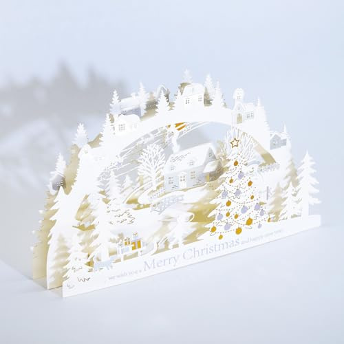 GEHENFRUCHT 3D Weihnachtskarten 3D Weihnachtsgrußkarte mit Umschlag, Geschenkkarte Weihnachten Pop up Weihnachtskarten Geschenk für Weihnachten, Chrismas (3D WeihnachtKarten D)