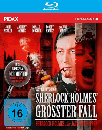 Sherlock Holmes‘ größter Fall (Study in Terror) / Spannende Jagd auf Jack the Ripper mit absoluter Starbesetzung + Bonusfilm: DER MIETER (Pidax Film-Klassiker) [Blu-ray]