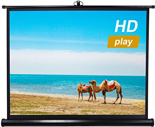 Pantalla de proyector, pantalla de proyección de liberación con soporte para trípode Pantalla de proyección portátil 4:3 Pantalla de películas de proyector 4K 3D para oficina en casa interior y exteri