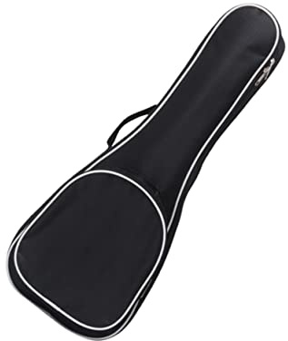 Kleine Gitarrentasche für Ukulele und Kleine Gitarre mit Fächern | Oxford Gewebe, 1 Stück Schwarz, mit Gurt, für Kinder, Praktisch Tragbar, Schützt Instrumente