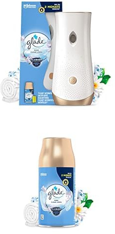 Glade Automatic Spray Starter Set inkl. Nachfüller, Pure Clean Linen, 269ml + Extra Nachfüller, Pure Clean Linen, 269ml Bundle