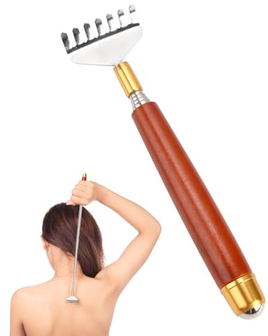 Rascadores, mango de madera extensible, para espalda y cuerpo, rascador versátil para picazón, ideal para el hogar, la oficina y los viajes fáciles de almacenar