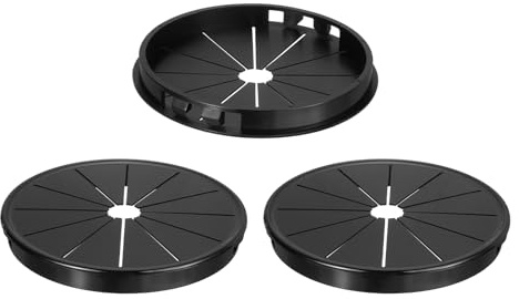 QUARKZMAN 3pz Passacavo per Scrivania Nero, Passacavo a Scatto con Otturatore per Fori con Montaggio da 3.94(100mm), Passacavo Rotondo in Nylon a Scatto per Gestione di Cavi e Fili