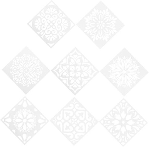 Tofficu 1 Satz Vorlagen Zum Zeichnen Von Blumen Malvorlagen Für Kinderzeichnungsschablonen Malen Schablonen Mandala-schablonen Vorlagen Zum Malen Von Mandalas Weiß 8 Stück