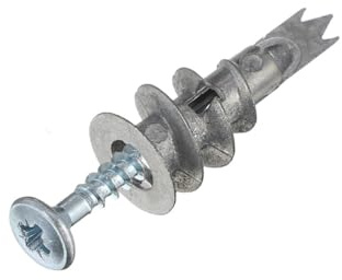 Zerodeko 200piezas Tacos Tornillos Autotaladrantes De Fijación Anclajes De Pared Para Placas De Yeso Resistentes y Fáciles De Instalar