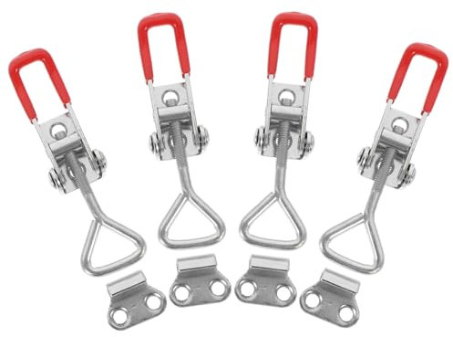 Knebelklemme, starker Deckelverschluss, 4-teilig, verstellbare Hochleistungs-Knebelklemme for Schränke, Türen und Kisten, rutschfeste Haspe for sicheren Verschluss