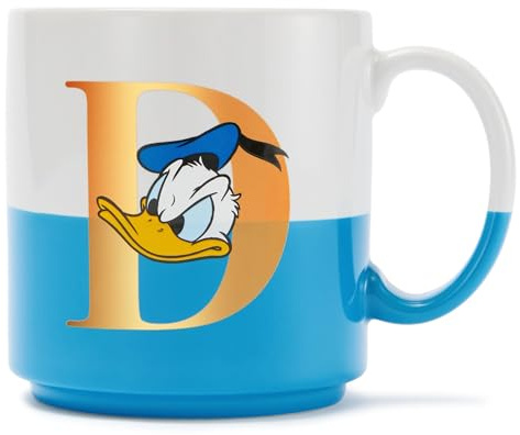 Disney Store Official Mug Donald Duck, 425 ml, tasse blanc et bleu, adapté au lave-vaisselle et au micro-ondes